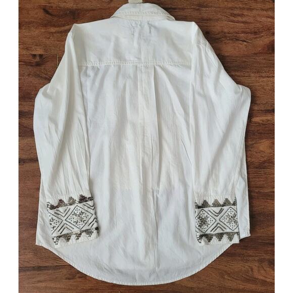 NWT We The Free Beaded Long Sleeve Button Shirt Small Country Glam Western Rodeo - Picture 11 of 13